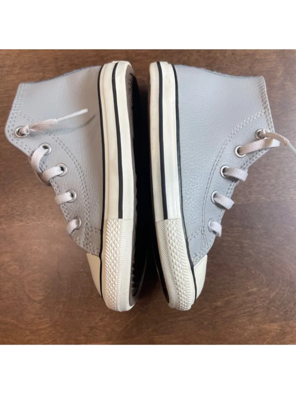 Converse Chuck Taylor All Star Hi Leather Sneakers Wolf Grey Toddler Size 9 Wool